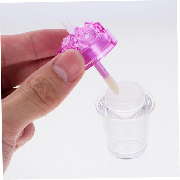 7 stk. påfyllbare lipgloss-tuber med applikatorstav, leppepomadebeholdere egnet