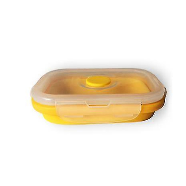 Silikoninen Lounasrasia Taittuva Ruokakontti Bento Keltainen