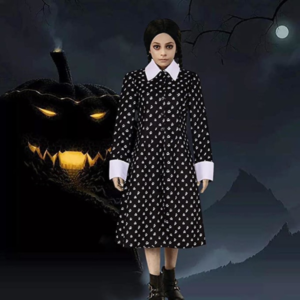 Kid Wednesday Addams Costume Anime Uniform -hameasut 130