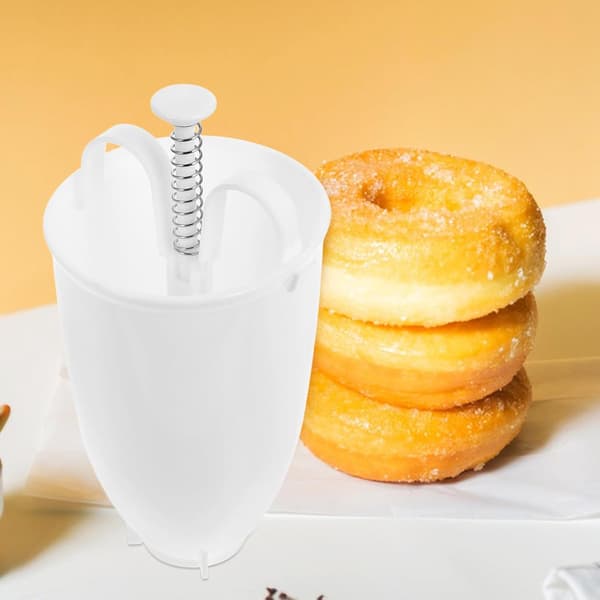 Multifunktionsværktøj 5 stk. Donutmaskiner Hvid Pp Fødevaregodkendt Materiale Effektivt Design Flere Bageforme