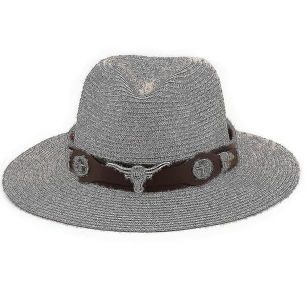 Klassisk Panamahatt Sommer Solhatt For Kvinner Menn Strand Halmhatt Bean Paste
