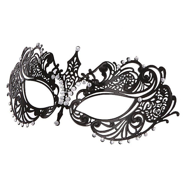 1 st Metall Hålgraverad Mask Rhinestone Mode Ögonmask Maskeradmask För Cosplay Kostymfest