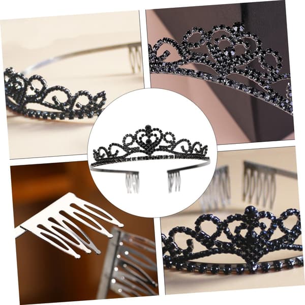 Krone Hodeplagg Tiara Brude Hårtilbehør Elegant Damekrone Hårbøyle Ferie Mote Hodeplagg