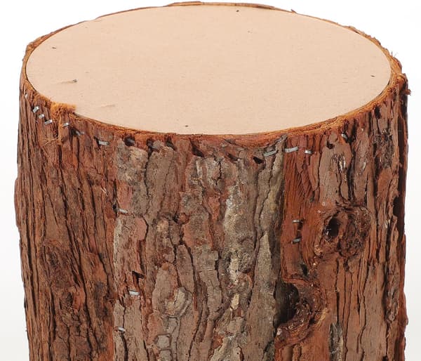 Realistisk trädstubbe displaybas rustik bärbar trädstubbe