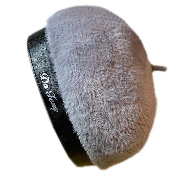 Elegant Beret Mode Britisk Vintage Maler Hat Beanie Hat Til Efterår Vinter Blue