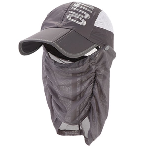 Kvindesolhat med Aftagelig Klap, Foldbar Baseballkasket med Bred Skygge Gray