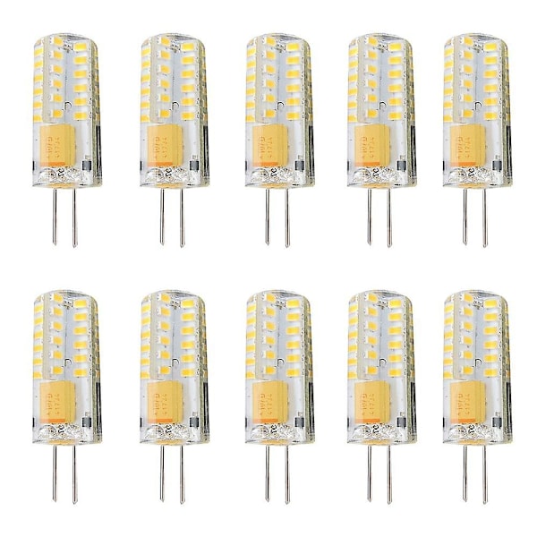 10 stk. 3 W LED Bi-pin Lys 300 Lm G4 T 48 SMD 3014