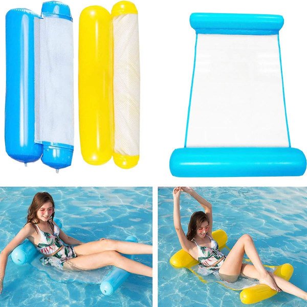 Inflatable Hammock, 2pcs Inflatable Pool Floating Lounger Mattress Foldable