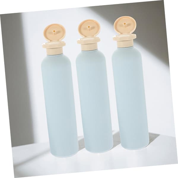 4 stk 260 ml reiseflasker for dusjsåpe med vippekork, lyseblå