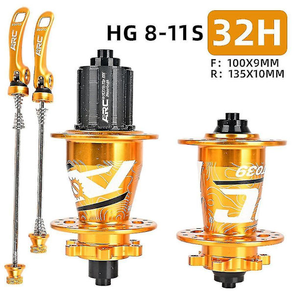 Arc Mt039 Sykkelnav Quick Release 32 Hull 6 Hakker Gull