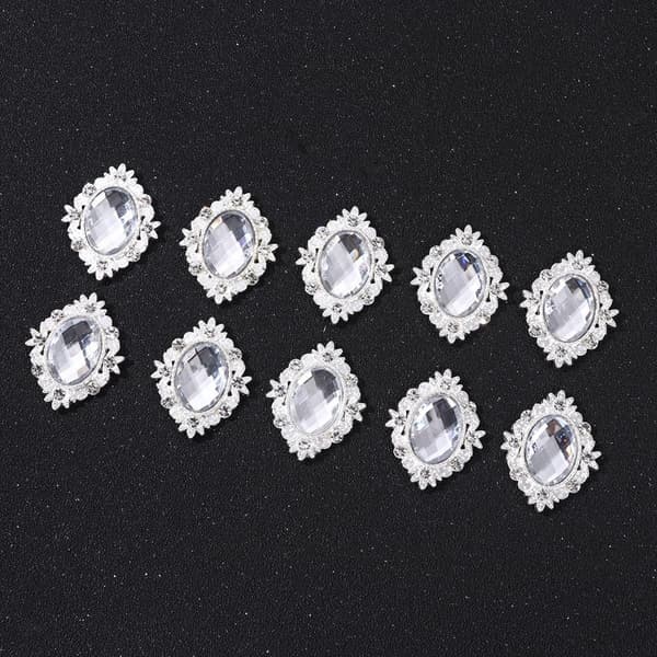 10 stk legering rhinestone skoklemmer DIY tilbehørssett for kvinner perle skodekorasjon