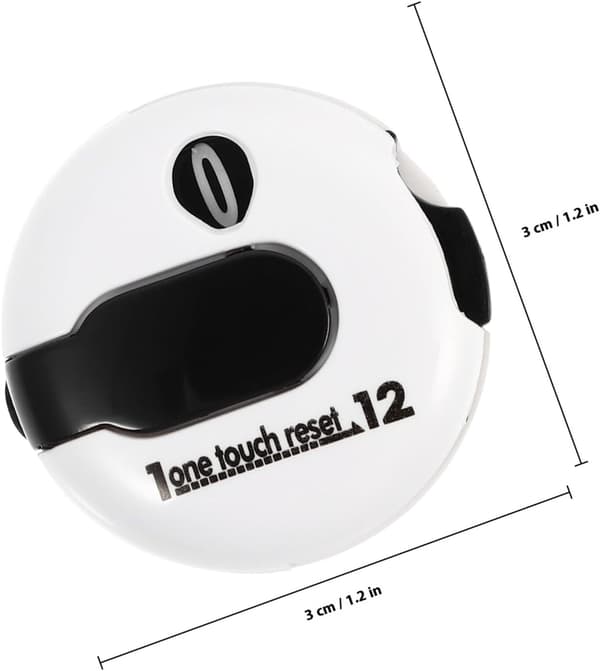 Golf Score Counter Hat Clip, Vit Bärbar Slagräknare Tillbehör för Utomhus Golfutrustning