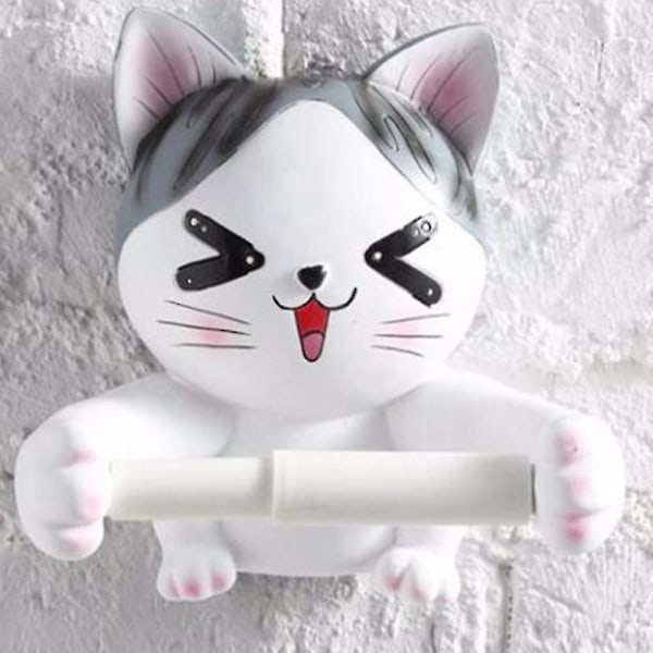 Katt Toalettpapirholder Toalett Hygiene Harpiksbrett Gratis Stempel Håndvevboks Husholdningshåndkle Rull S