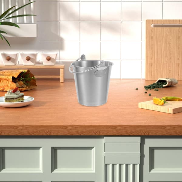 7l Frityrkurv i rustfritt stål, metallbeholder for mat, sølv