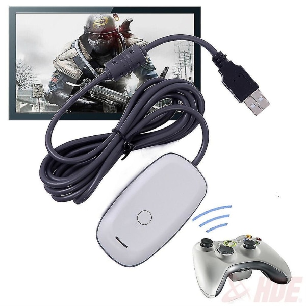 Sort PC Trådløs Controller Adapter Xbox 360