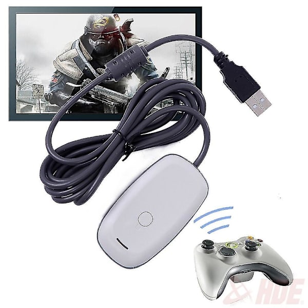 Svart PC Trådløs Kontrolleradapter Xbox 360