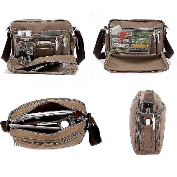 Herretasker Lærred Skulder Messenger Bag Crossbody Håndtaske Vintage  Værktøjspakke 9bf8 | Fyndiq