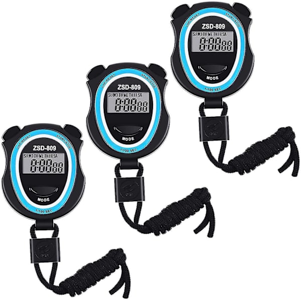 Elektronisk Digital Sports Stopur Track Field 3 Styk