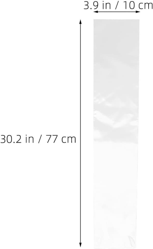 50 st plastförpackningspåsar för slipsar, 10 cm breda dammtäta förvaringsfodral för slipsar