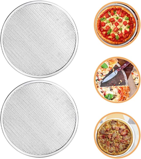 4 stk. bageforme i aluminium til pizza med ekspertudførelse og jævn varmefordeling