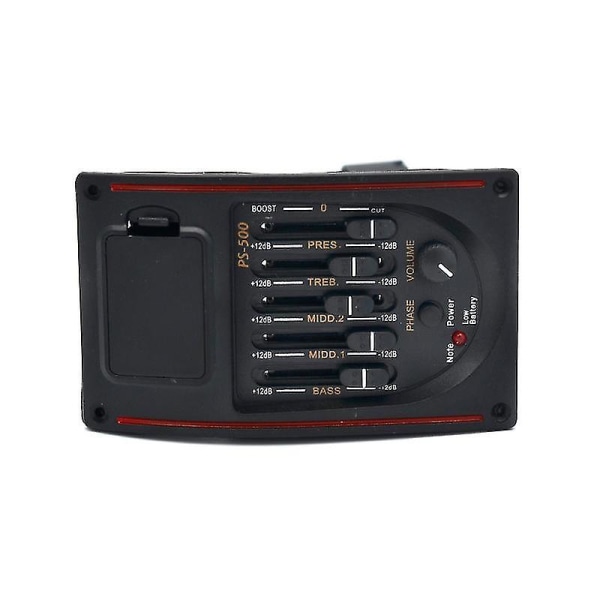 Ps 500 5-bands Equalizer Digital Gitarrförförstärkare Piezo Stämmare Pickup Ersättning