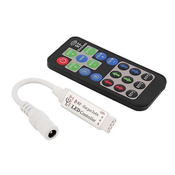 Rf 19-Tast Wireless Fjernbetjening Dc Rgb Led Strip Lys