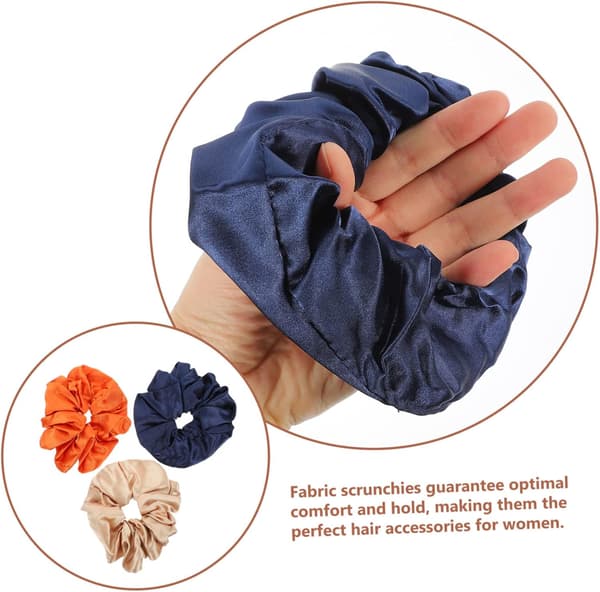 3 stk. Oversized Scrunchies Hårring for kvinner Mote Store Hår Scrunchies Stylingtilbehør