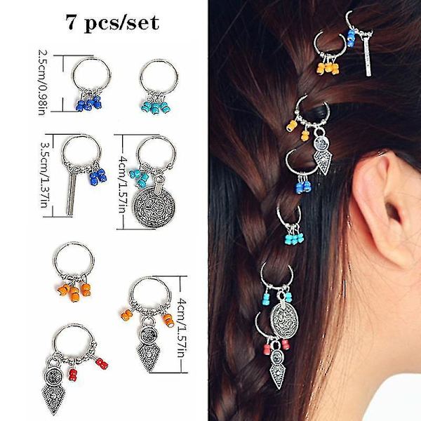 5 stk./pakke Forskellige 49 Stilarter Charms Hår Fletning Dread Dreadlock Perler Klips Manschetter Ringe Smykker Dreadlock Spænder Tilbehør