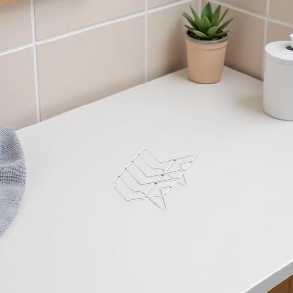 Såpeholderstativ i rustfritt stål med selvrensende design og korrosjonsbestandig metallkonstruksjon