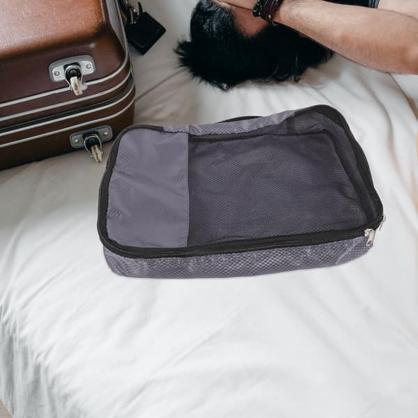 Resväska Organizer Ficka Liten Grå med Dragkedja – Packkub