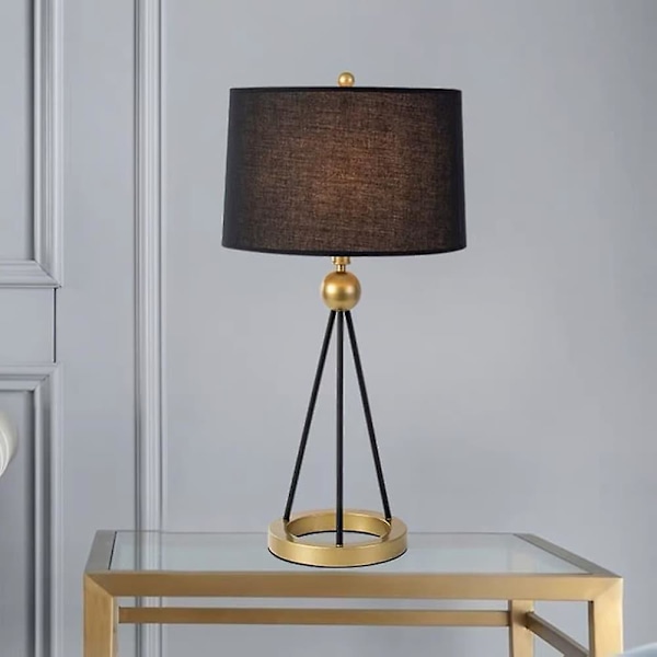 LED-pöytälamppu kangasvarjostimella, rauta, 5W, 62,5 cm, työpöytälamppu