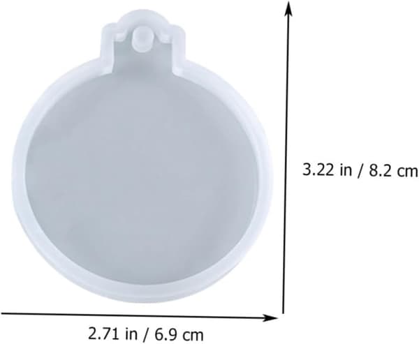 4 stk. DIY silikone rund pladeform til julepynt epoxy silikone støbeform
