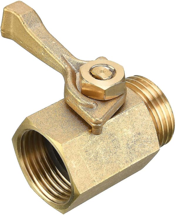 -2-pack 3/4 tum Tunga Mässing Trädgårdsslang Avstängningsventiler Med 2 Slangbrickor