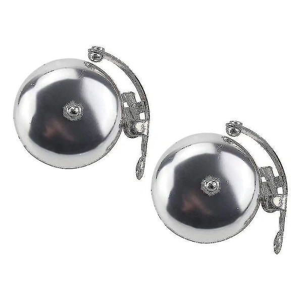 Metalli Retro Pyöränkello, Vintage Pyöränkello, Alumiininen Pyöränkello, Klassinen Hopea Pyöränkello (2 kpl, Hopea)