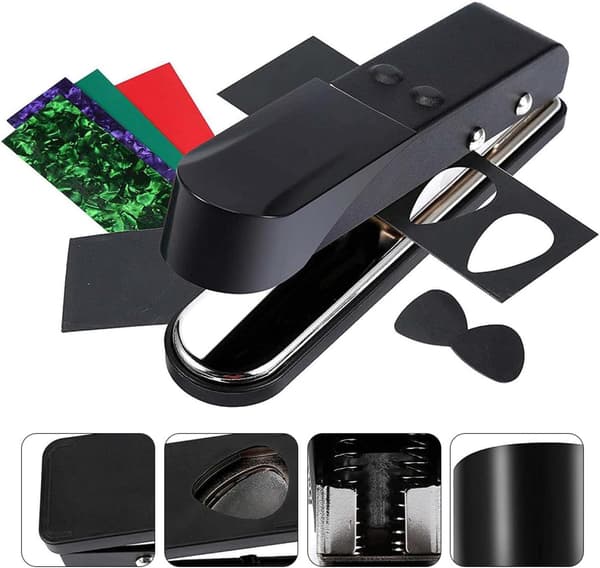 Guitar Pick Punch DIY Guitar Pick Making Tool Legeringsmateriale Sort Farve Sparer Anstrengelse Tilfældig Farve