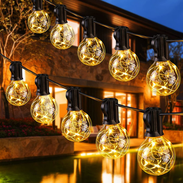 Led Globe Fairy String Lys G40 Udendørs Garland Lys Warm white 12 lights