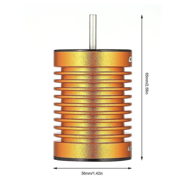 Ocday 9T 4370KV Børsteløs Motor for 1/10 RC Bil