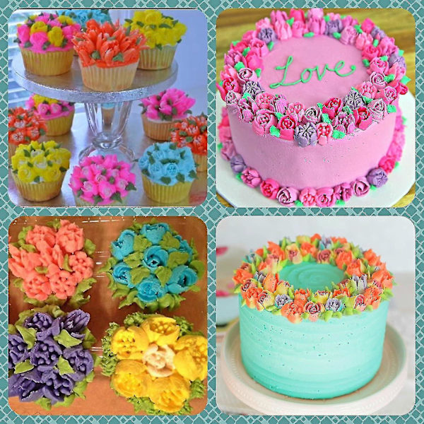 Russisk Sprøytetipssett Kakedekorasjonsutstyrsett Blomsterfrostingtipssett 12 Glasurmunnstykker 2 Koblinger 2 Bladtips 1 Silikonpose 10 Bakevarer-yuhao