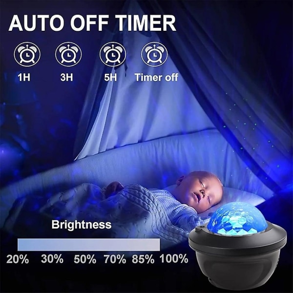 LED-tähti Galaxy-projektori Bluetooth-kaiutin yövalo