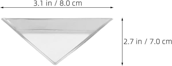 8 st triangulär förvaringsbricka i aluminium för hantverkspärlbricka nagelkonst strass