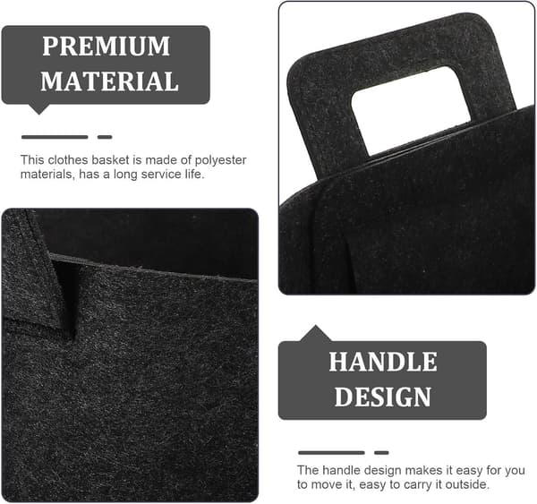 Tvättkorg Organizer Förvaringshållare 36 * 25 * 23cm Polyester Vikbar