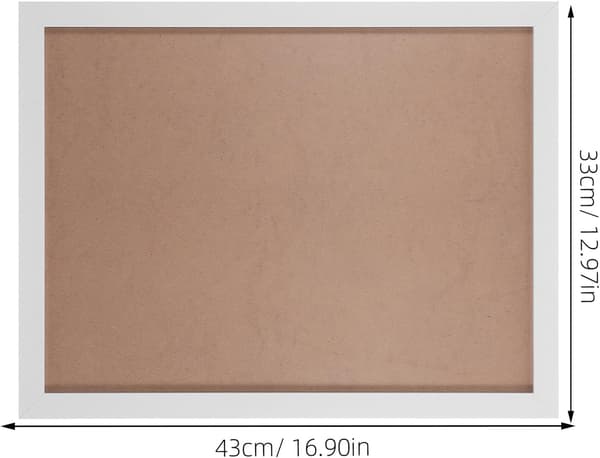 30 X 40 Cm 2-pack väggfotoram minimalistisk vit PMMA-transparens enkel väggmontering