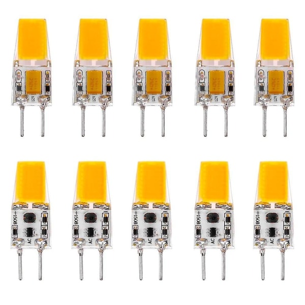 LED Bi-pin lys 10stk Gy6.35 5W LED stearinlys
