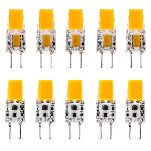 LED Bi-pin -valot 10 kpl GY6.35 5W COB-helmillä Lämmin valkoinen