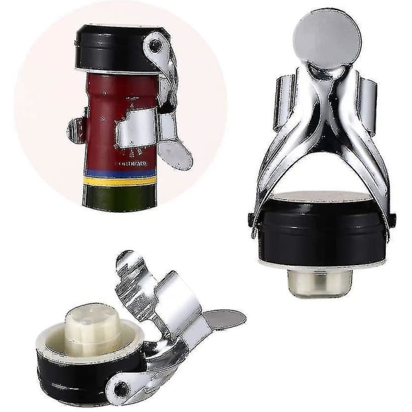 4 stk. Champagne-propper, Champagne-propp i rustfritt stål, propp for musserende vin