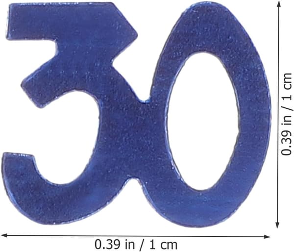 5 sett 30-årsjubileum konfetti fest konfetti nummer 30 form papirmateriale