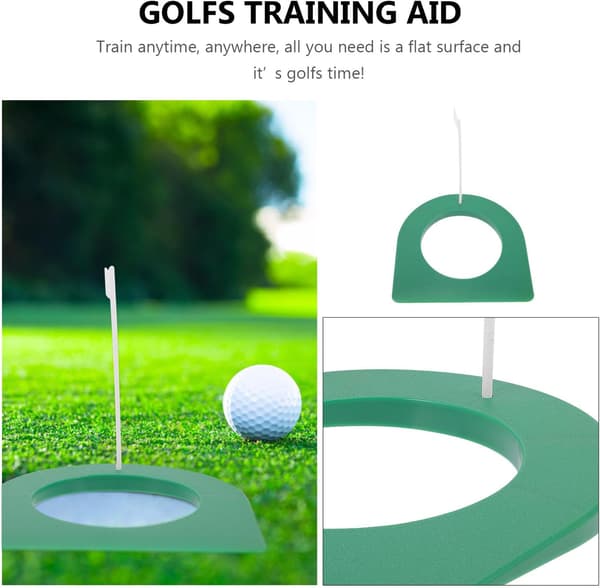 2 sæt golf putting kopper plastik øvelseshuller golftræningshjælp indendørs putting kopper