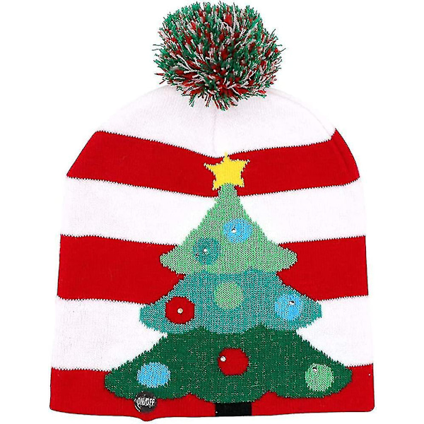 LED-lysende julehatter Xmas Santa stygg hatt