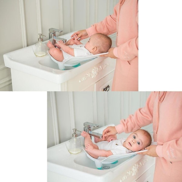 Baby Bärbar spädbarnstvättarrövartefakt Baby Nyfödd Tvätt Pp Badkar Tillbehör Säkerhetsmatta för baby pink