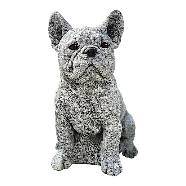 Staty Trädgårdsdekoration Hund Harts Dekoration Tax Fransk Bulldog Skulptur Hem Dekorationer 1